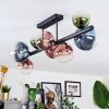 Chehalis Plafondlamp, Kogellampje Blauw, Groen, Duidelijk, Koperkleurig, 8-lichts