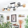 Ripoll Plafondlamp, Kogellampje Amber, Duidelijk, Rookkleurig, 10-lichts
