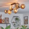 Ripoll Plafondlamp, Kogellampje Amber, Duidelijk, Rookkleurig, 10-lichts