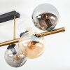 Gastor Plafondlamp, Kogellampje Goud, Zwart, 8-lichts