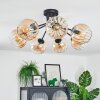 Koyoto Plafondlamp, Kogellampje 82 cm Amber, Duidelijk, 7-lichts
