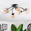 Chehalis Plafondlamp, Kogellampje 58 cm Amber, Duidelijk, 6-lichts