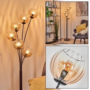 Koyoto Staande lamp 40 cm Amber, Duidelijk, 6-lichts Koyoto Staande lamp 40 cm Amber, Duidelijk, 6-lichts