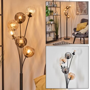 Koyoto Staande lamp 40 cm Amber, Duidelijk, Rookkleurig, 6-lichts