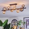 Chehalis Plafondlamp, Kogellampje Amber, Rookkleurig, 8-lichts