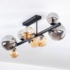 Chehalis Plafondlamp, Kogellampje Amber, Rookkleurig, 8-lichts