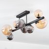 Chehalis Plafondlamp, Kogellampje Amber, Rookkleurig, 8-lichts