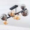 Chehalis Plafondlamp, Kogellampje Amber, Rookkleurig, 8-lichts