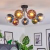 Koyoto Plafondlamp, Kogellampje 82 cm Blauw, Groen, Duidelijk, Koperkleurig, 7-lichts