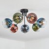 Koyoto Plafondlamp, Kogellampje 82 cm Blauw, Groen, Duidelijk, Koperkleurig, 7-lichts