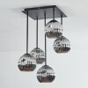 Ripoll Plafondlamp, Kogellampje Chroom, Rookkleurig, 5-lichts
