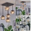 Ripoll Plafondlamp, Kogellampje Duidelijk, Rookkleurig, 5-lichts