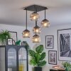 Ripoll Plafondlamp, Kogellampje Duidelijk, Rookkleurig, 5-lichts
