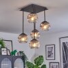 Ripoll Plafondlamp, Kogellampje Duidelijk, Rookkleurig, 5-lichts
