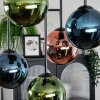 Gastor Plafondlamp, Kogellampje Blauw, Groen, Koperkleurig, 5-lichts