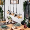 Koyoto Hanglamp, Kogellampje, Hanglamp Natuurlijke kleuren, Zwart, 5-lichts
