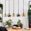 Koyoto Hanglamp, Kogellampje, Hanglamp Natuurlijke kleuren, Zwart, 5-lichts
