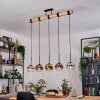 Koyoto Hanglamp, Kogellampje, Hanglamp Natuurlijke kleuren, Zwart, 5-lichts