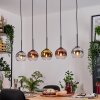 Koyoto Hanglamp, Kogellampje, Hanglamp Natuurlijke kleuren, Zwart, 5-lichts