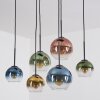 Koyoto Hanglamp, Kogellampje, Hanglamp Blauw, Goud, Groen, Duidelijk, Koperkleurig, 6-lichts