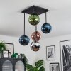 Gastor Plafondlamp, Kogellampje Blauw, Chroom, Groen, Koperkleurig, Rookkleurig, 5-lichts