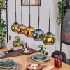 Koyoto Hanglamp, Kogellampje, Hanglamp Natuurlijke kleuren, Zwart, 5-lichts