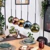 Koyoto Hanglamp, Kogellampje, Hanglamp Natuurlijke kleuren, Zwart, 5-lichts