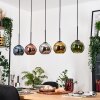 Koyoto Hanglamp, Kogellampje, Hanglamp Natuurlijke kleuren, Zwart, 5-lichts