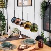 Koyoto Hanglamp, Kogellampje, Hanglamp Natuurlijke kleuren, Zwart, 5-lichts