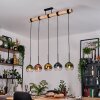 Koyoto Hanglamp, Kogellampje, Hanglamp Natuurlijke kleuren, Zwart, 5-lichts