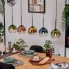 Koyoto Hanglamp, Kogellampje, Hanglamp Natuurlijke kleuren, Zwart, 5-lichts