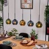 Koyoto Hanglamp, Kogellampje, Hanglamp Natuurlijke kleuren, Zwart, 5-lichts