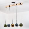 Koyoto Hanglamp, Kogellampje, Hanglamp Natuurlijke kleuren, Zwart, 5-lichts