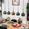 Koyoto Hanglamp, Kogellampje, Hanglamp Natuurlijke kleuren, Zwart, 5-lichts