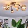 Chehalis Plafondlamp, Kogellampje Amber, Duidelijk, 6-lichts