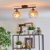 Ripoll Plafondlamp, Kogellampje Amber, Duidelijk, 2-lichts