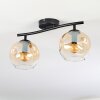 Ripoll Plafondlamp, Kogellampje Amber, Duidelijk, 2-lichts