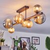 Chehalis Plafondlamp, Kogellampje Amber, Rookkleurig, 8-lichts