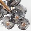 Koyoto Plafondlamp, Kogellampje Goud, Zwart, 8-lichts