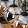 Koyoto Hanglamp, Kogellampje, Hanglamp Natuurlijke kleuren, Zwart, 5-lichts