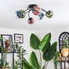 Chehalis Plafondlamp, Kogellampje Blauw, Groen, Duidelijk, Koperkleurig, 6-lichts