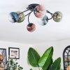Chehalis Plafondlamp, Kogellampje Blauw, Groen, Duidelijk, Koperkleurig, 6-lichts