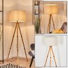 Flemming Staande lamp Natuurlijke kleuren, Zwart, 1-licht