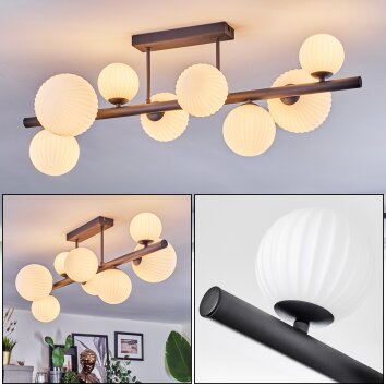 Chehalis Plafondlamp, Kogellampje Wit, 8-lichts Chehalis Plafondlamp, Kogellampje Wit, 8-lichts