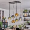Koyoto Hanglamp, Kogellampje, Hanglamp Blauw, Goud, Groen, Duidelijk, 6-lichts