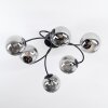 Chehalis Plafondlamp, Kogellampje 58 cm Rookkleurig, 6-lichts
