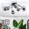 Chehalis Plafondlamp, Kogellampje Rookkleurig, 6-lichts