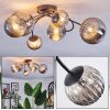 Chehalis Plafondlamp, Kogellampje Rookkleurig, 6-lichts