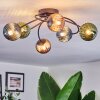 Chehalis Plafondlamp, Kogellampje 56 cm Blauw, Groen, Koperkleurig, 6-lichts
