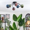 Chehalis Plafondlamp, Kogellampje 56 cm Blauw, Groen, Koperkleurig, 6-lichts